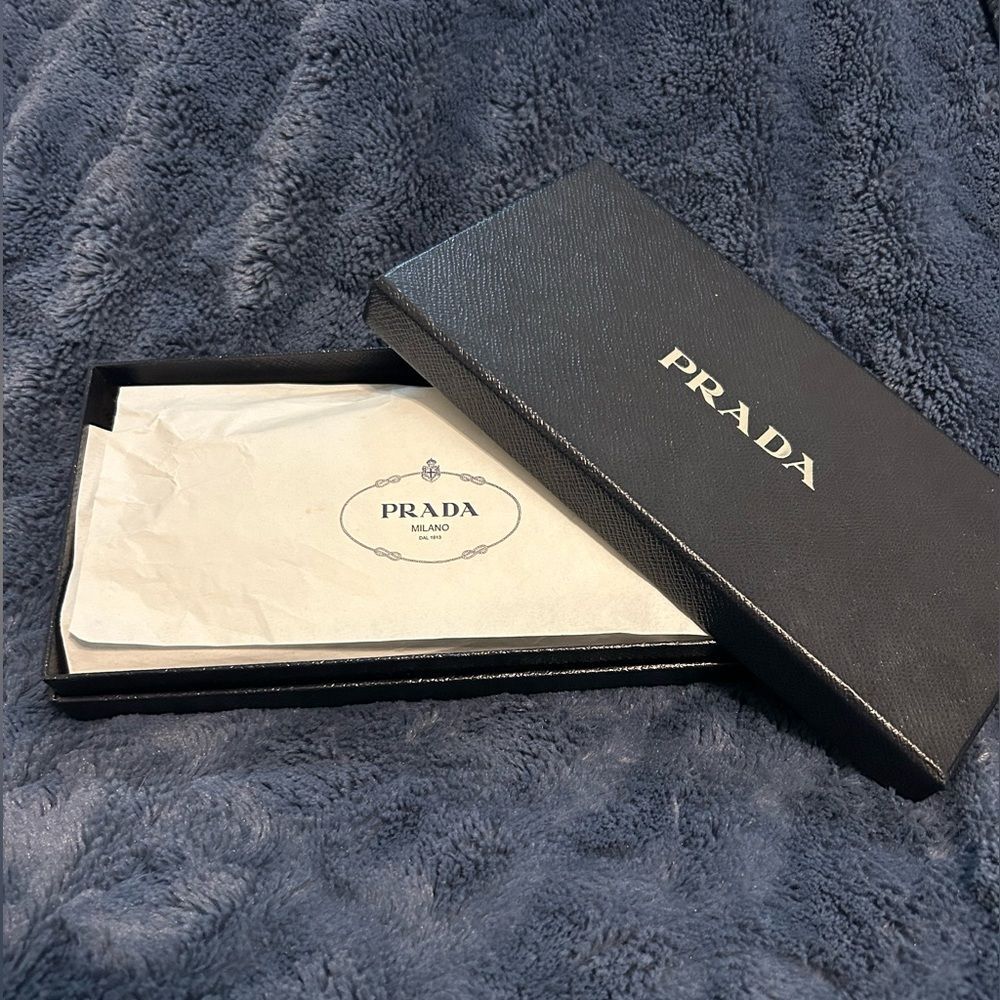 PRADA Pink Saffiano Leather COA Tare Quilted Wallet - Picture 3 of 13